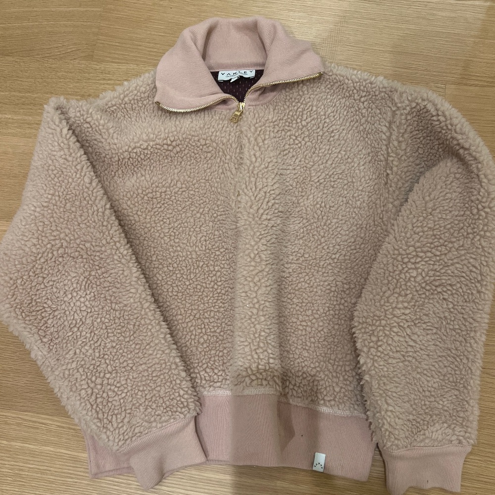 Varley pink Sherpa half zip XS